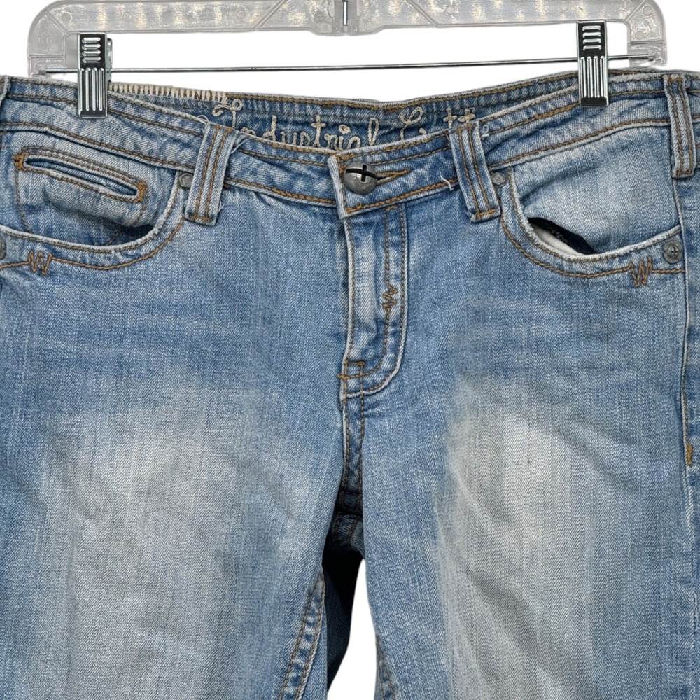 Industrial Cotton Capri Jeans Womens SZ 11 Blue Y2K Retro Streetwear Grunge 90s - Picture 10 of 11